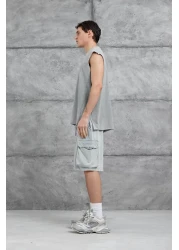 NOMARC Gray Washed Oversize Tank Top