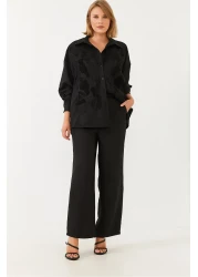 Bianco Lucci Women's Süzene Embroidered Top and Bottom Set 60551003