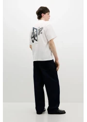 ACTIVE MODA تي شيرت STWD بطبعة الباب