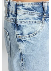  Collection Blue Waist Detailed High Waist Wide Leg Jeans TWOSS21JE0385