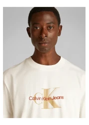 Calvin Klein Calvin Klein Men White Monologo Shift Short Sleeve T-Shirt
