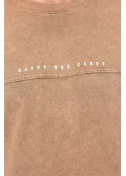  Collection Pale Effect Text Printed Oversize Cotton T-Shirt - TMNSS23TS00174