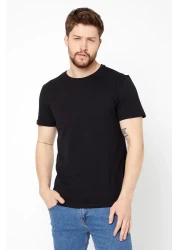 mmetalic تي شيرت رجالي متعدد الألوان بقصة عادية وقصة مريحة ورقبة دائرية، عبوة من 5 تيشيرتات أساسية