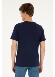 U.S. Polo Assn. Men's Regular Fit Crew Neck Navy Blue T-Shirt 50294290 -Vr033