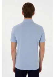 U.S. Polo Assn. US Polo Assn. تي شيرت رجالي بقصة ضيقة باللون الأزرق الفاتح - GTP04IY024 DMLS