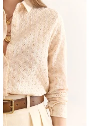 Olalook قميص إكرو نسائي ذو قصة عادية GML-19001332