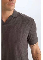 Defacto Regular Fit Short Sleeve Pleated Polo T-Shirt B6382Ax25Sp