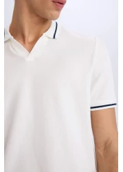 Defacto تي شيرت بياقة بولو وأكمام قصيرة بقصة عادية E2251ax25sm