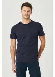 AC&Co / Altınyıldız Classics Men'sSlimFit Crew Neck 5-pieceBasicT-shirt Pack - 100% Cotton White Navy Black Khaki Gray