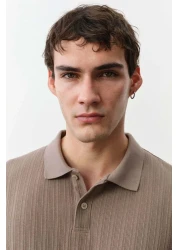 H&M قميص بولو جيرسي منسوج بقصّة Slim Fit