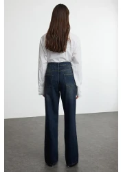  Collection Dark Blue High Waist Wide Leg Wide Leg Jeans Twoaw24Je00313