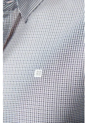 Avva قميص رجالي من القطن ذو الياقة السوداء سهل الكي A32y2089