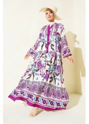 Bigdart فستان حجاب فيسكوز كريمي بلوم نسائي 2423