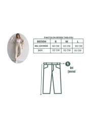 İkmal Women's Fuchsia Double Linen Shirt Pants Bottom Top Set