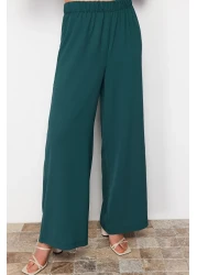  Modest Emerald Green Woven Top and Bottom Set TCTSS24US00061