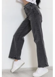 geenz manifacture Morcelo 90's Snow Wash Blue Lycra Super High Waist Loose Jeans Palazzo Trousers