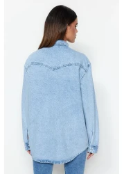  Collection قميص دينم أزرق TWOSS23GO00227