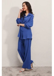 Bigdart طقم مزدوج محبوك موديل 5858 - لون ساكس