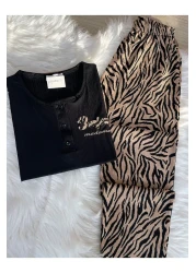 Pijamacs LEOPARD PATTERNED PEGASUS PAJAMAS SET