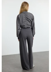  Collection High Waist Wide Leg Anthracite Trousers - Twoaw25Pl00026