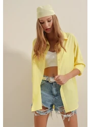 Bigdart 3900 قميص أساسي طويل الحجم - أصفر