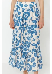  Collection زهرة نمط المنسوجة Flounce بلوزة تنورة الشاطئ البدلة TBESS19BB0102