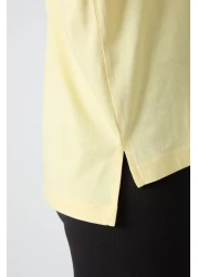 Tommy Life Yellow Oversize Women's T-Shirt with Soft Keys - 97285