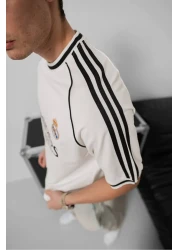 KUN SPORTSWEAR تي شيرت بريميوم ريترو حنين كبير الحجم للجنسين