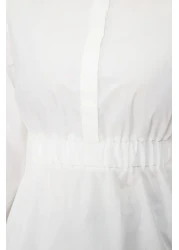  Collection Ecru Front Buttoned Woven Blouse TWOSS24BZ00171