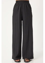 Happiness İstanbul سترة بالازو بحزام أسود ومجموعة محبوكة - BY00055