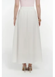 MAİ COLLECTİON تنورة طويلة بتفاصيل جسر ريا