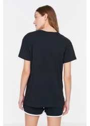  Collection طقم بيجامة شورت رياضي قطن 100% مطبوع باندا - THMSS22PT00005