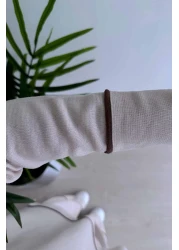 Ka Hijab Beige Hijab Set of 2 - Piping Detail, Mercerized