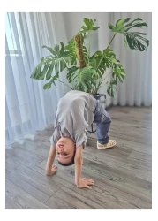 BALKABAĞI طقم بنطلون موسلين قميص طبيعي (2-8 سنوات) MTYE0059