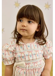 Fahhar Kids فستان منقوش برباط - شريط