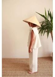 Oh La La Koala For Little Ones Asymmetric Vest Linen Bottom Top Set