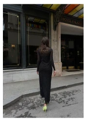 Vuntal BUTİK فستان من التول مرصع بالكامل