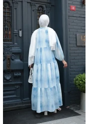 LOCCO فستان نسائي موديل كاتليا باللون الأزرق