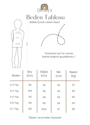 Oliven The Kid بدلة بناتي كتان بتطريز على الساقين طبيعي