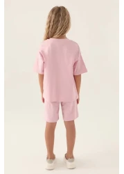 U.S. Polo Assn. US Polo Assn Licensed Simple Neon Pink Girl's Bermuda Suit