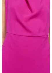 Collection Pink Degaje Neck Skirt Cut Detail Midi Woven Dress TWOSS24EL00390