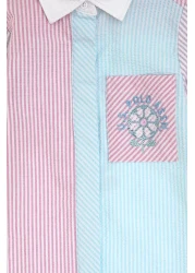 U.S. Polo Assn. Girl's Colorful Long Sleeve Polo Neck Sequin Detailed Woven Dress 50301083-Vr034