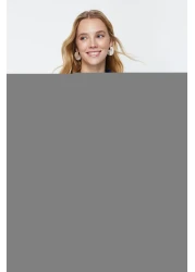  Collection Navy Blue Collar Detailed Regular/Normal Fit Knitted Knitted Blouse Twoss24Bz00194