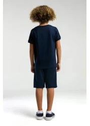 U.S. Polo Assn. Boy's Navy Blue Bermuda Suit