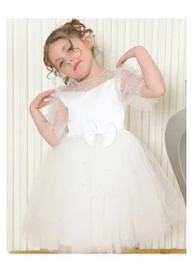 TREEMASS Girl's dress, satin and pearls Dream Tulle TREEMASS511