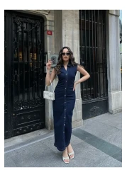 Viskosa VISCOSA الأناقة غير الرسمية: فستان الدنيم الحديث