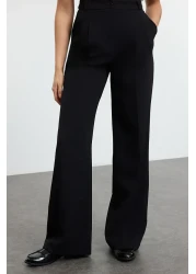  Collection Black Pleated Wide Leg/Wide Leg Woven Pants Twoaw25Pl00109 Palazzo