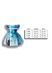 Lupita Girl's Blue Snow Queen Elsa Dress
