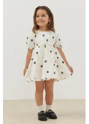 Fahhar Kids فستان أسود منقط بطبقات