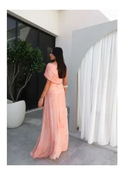 ESRAHELVACI فستان بنمط الباتيك بكتف واحد